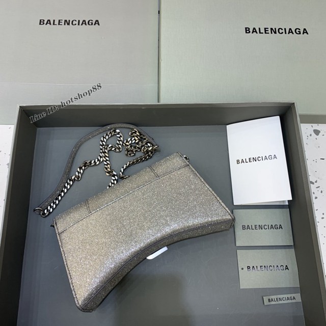 Balenciaga專櫃爆款鱷魚紋鏈條包女士肩背包 巴黎世家沙漏鏈條斜挎包 fyj1883